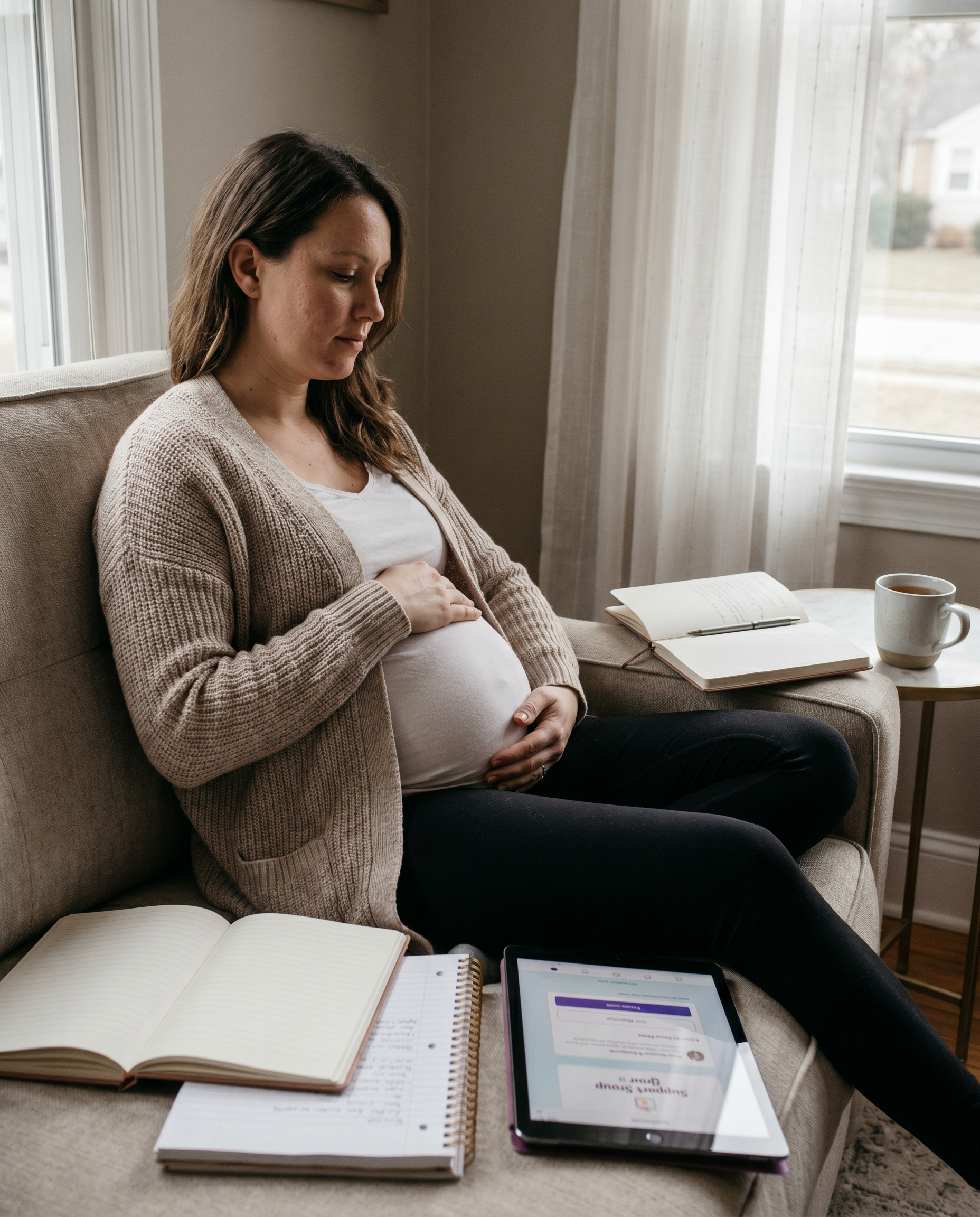 Why Pregnancy Can Feel Lonely (And Why That’s Normal) - maternity portrait