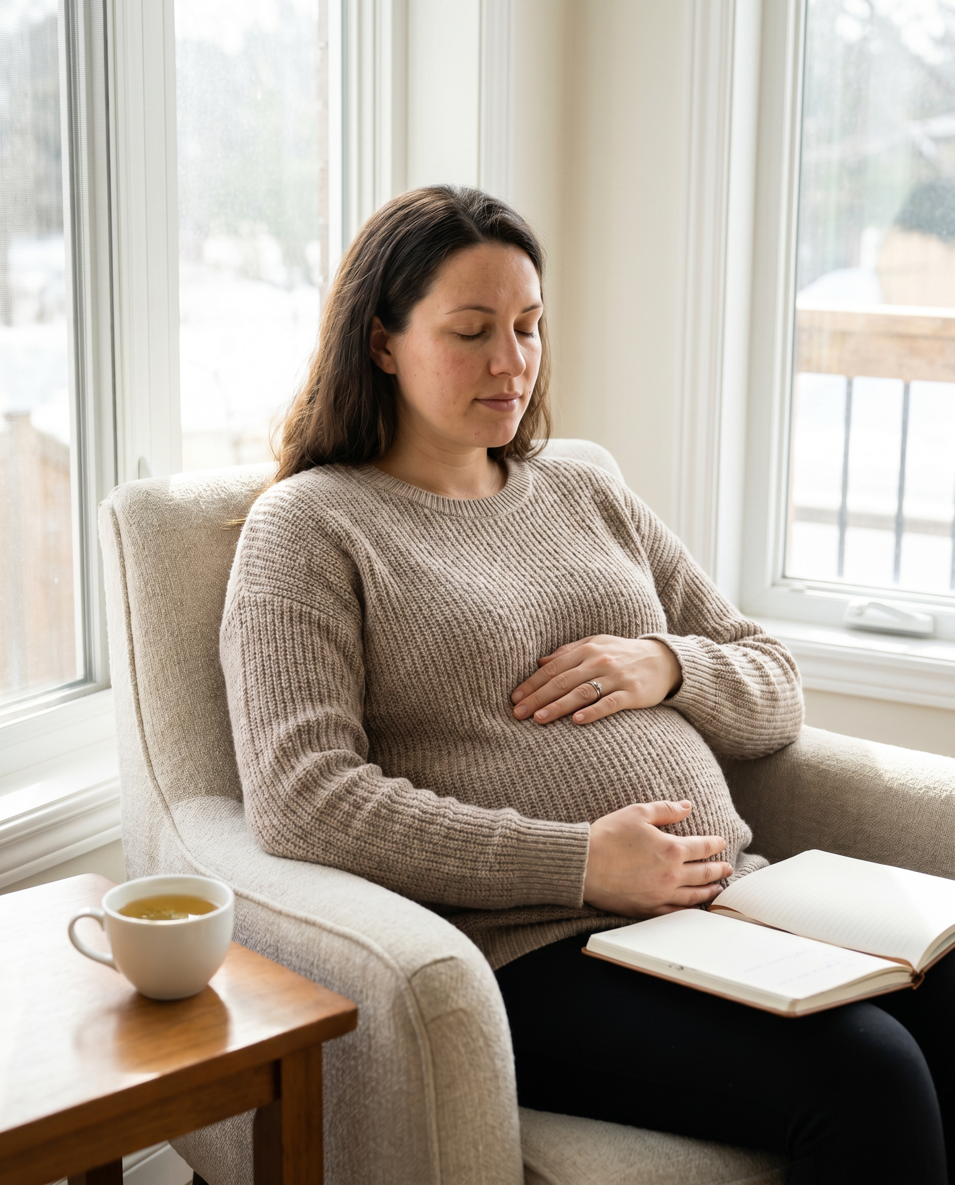 The Emotional Weight of Becoming a Mother - maternity portrait