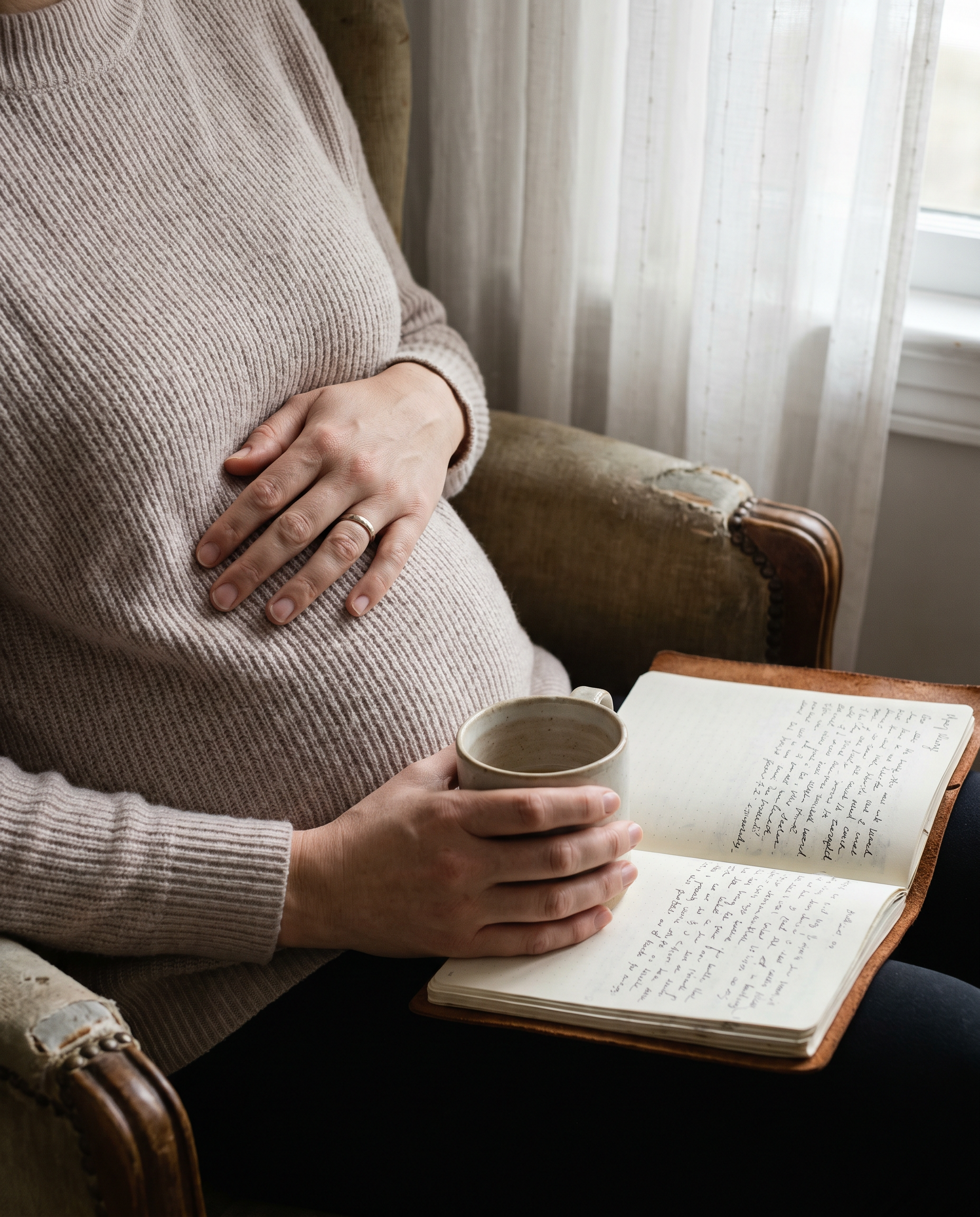 The Emotional Weight of Becoming a Mother - maternity portrait