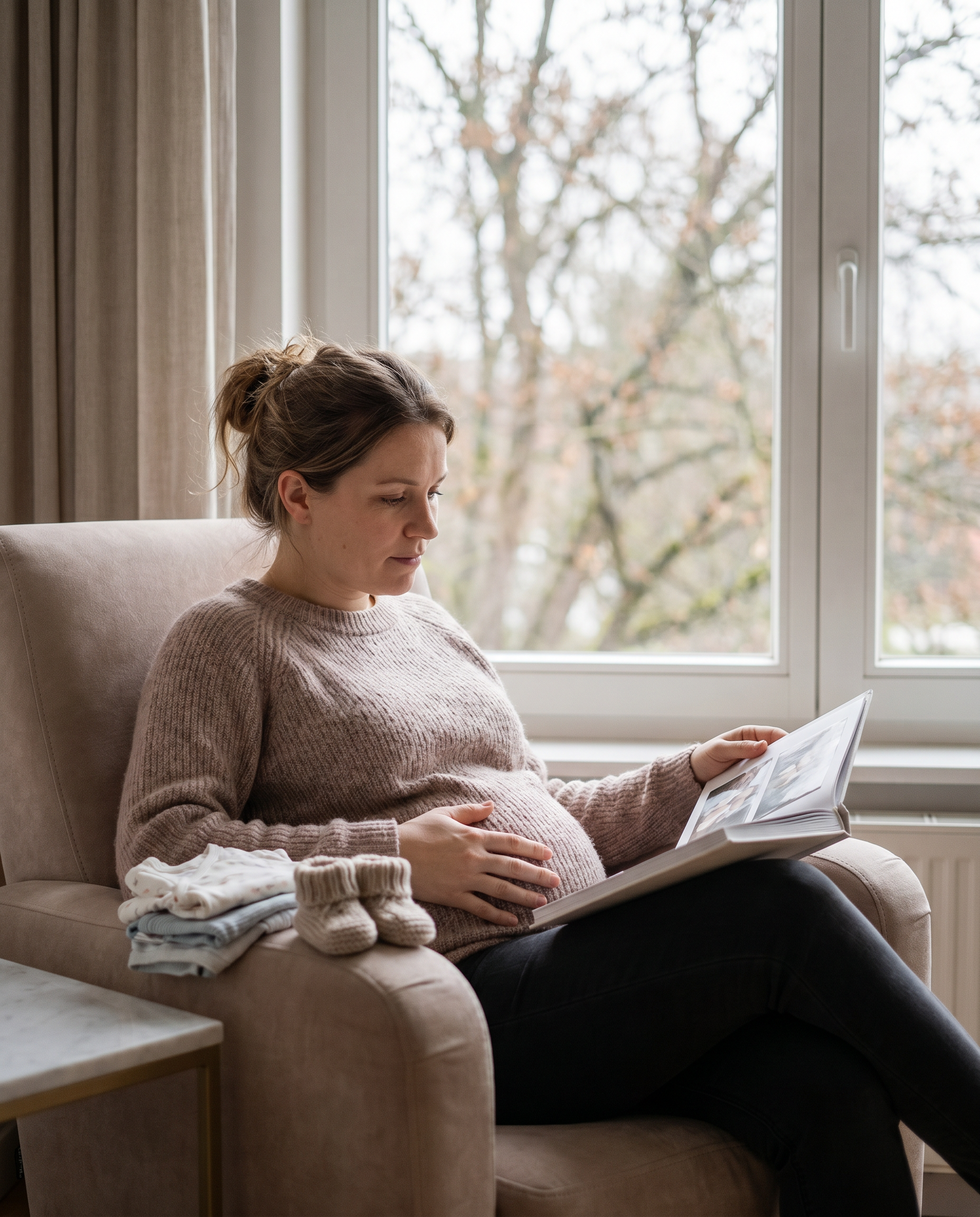 Pregnancy Anxiety: What Helps and What Doesn’t - maternity portrait