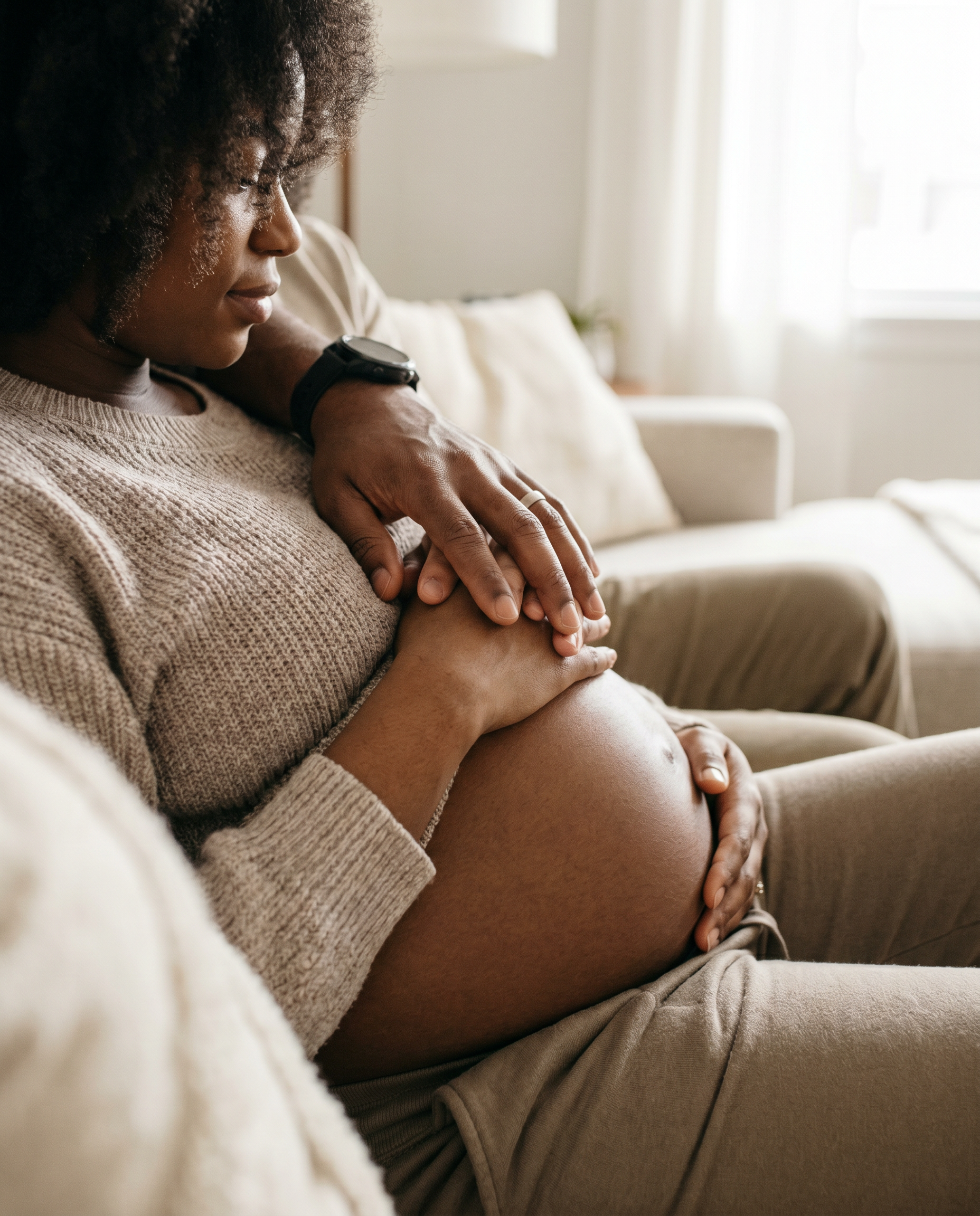 The Mental Shift From Woman to Mother - maternity portrait