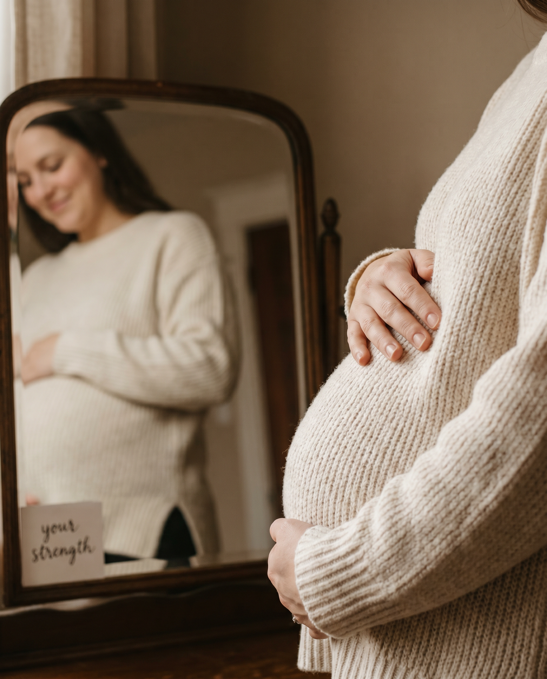 What Pregnancy Teaches Us About Self-Acceptance - maternity portrait